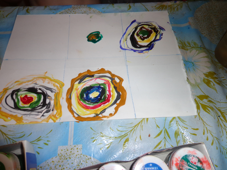 Рисование ватными палочками