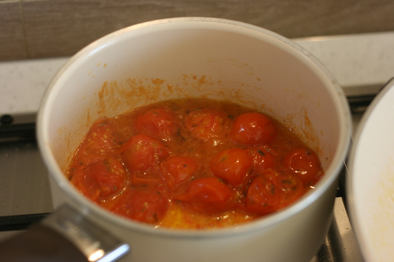 Ризотто с помидорками черри