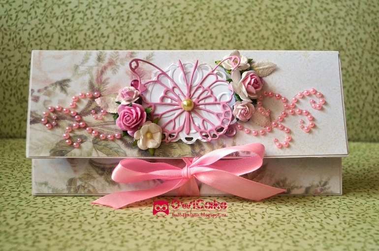 Конверт для денег на розовую свадьбу