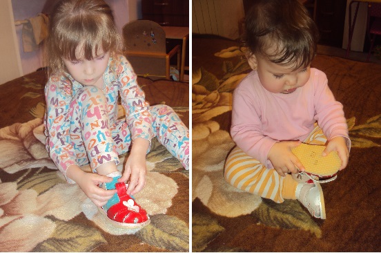 Монтессори каждый день, июнь - день 11. Обуться