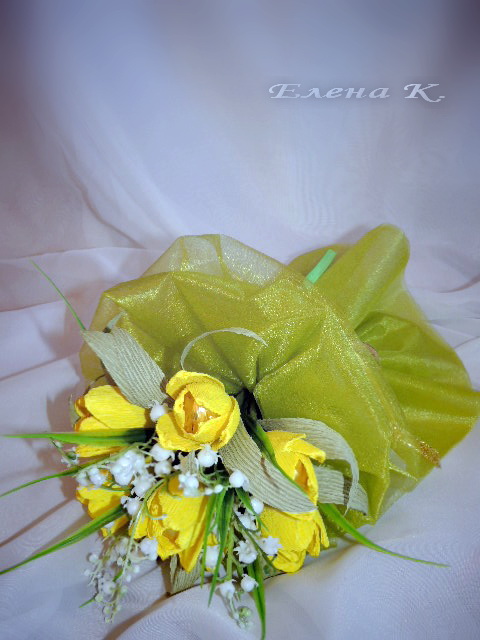 Мои первые ручные букетики и первый заказ