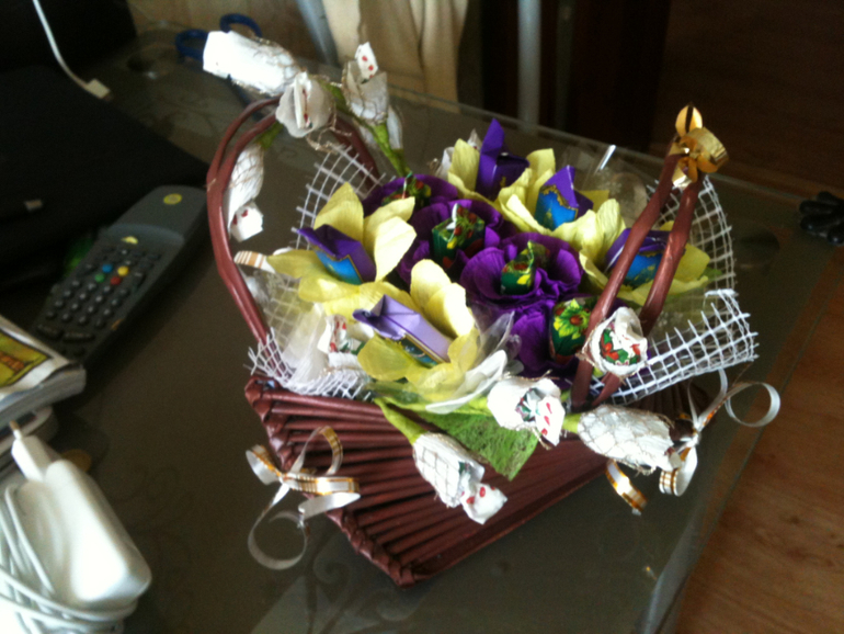 Сладкие букеты еще одно хобби:)