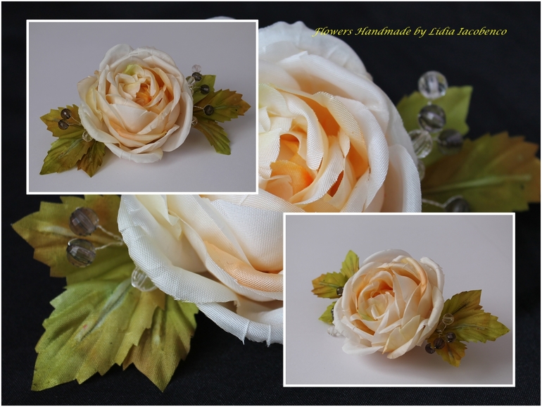 Роза - брошь