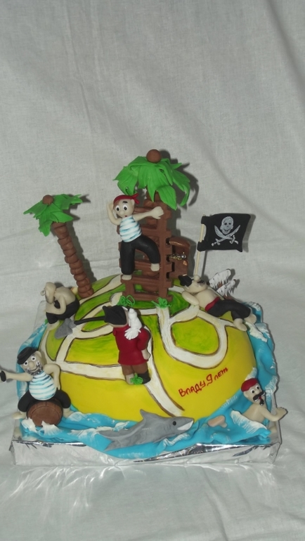 Торт на пиратскую вечеринку. 3,2кг.