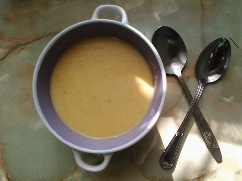 Крем-суп из картофеля, моркови и сельдерея