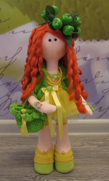Текстильная кукла ручной работы Миранда. Рост 45 см. Продается.