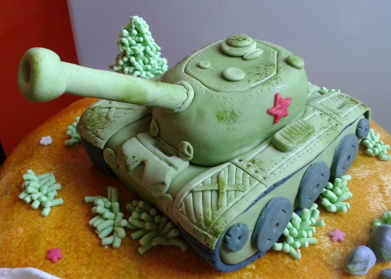 Тортик для маленького танкиста)
