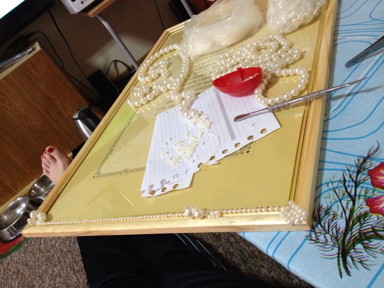 Декорирование рамки для фотографии.фото подкатом