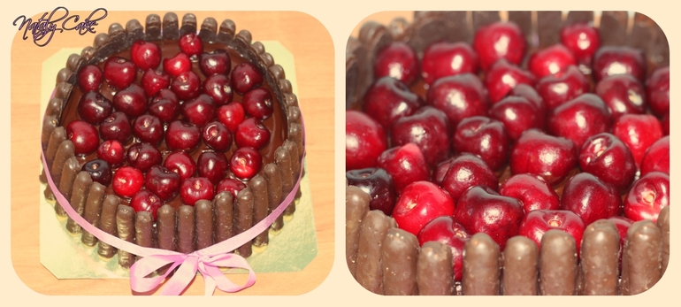 Супер-шоколадный тортик с черешней)