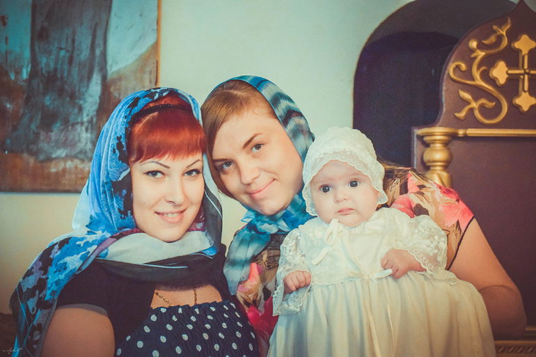 Покрестили малышастиков))