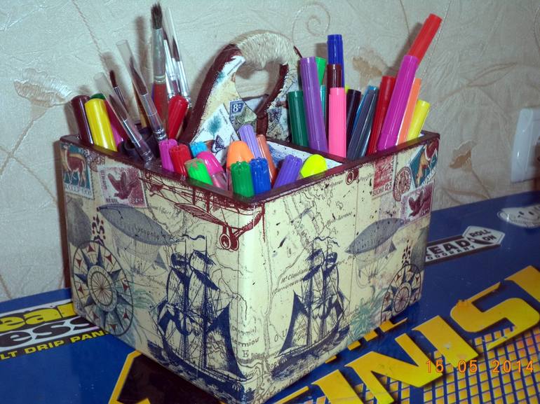 Подставка для карандашей - для  сыночка))