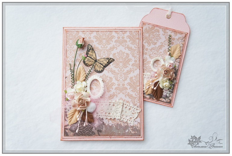 Открытка и тег в подарок