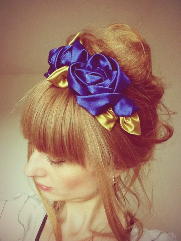 Ободки из цветов ручной работы