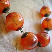 Колье из крупных стеклянных пузырей