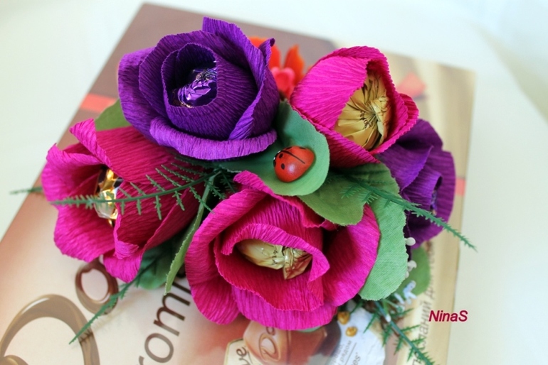 Композиция на конфетах, тренировочная.