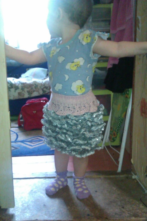 Юбочка из кружева крючком