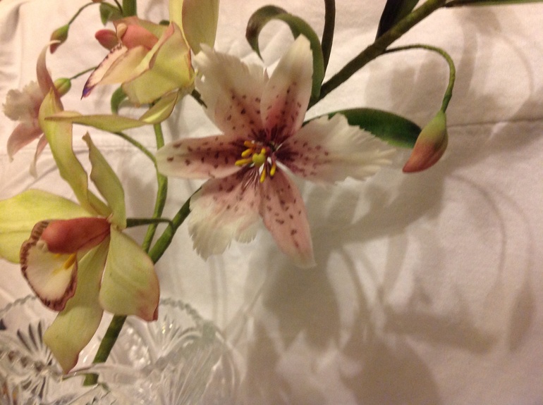 Мои первые цветочки с курсов Анны Галич(вел Георгес Галич)!