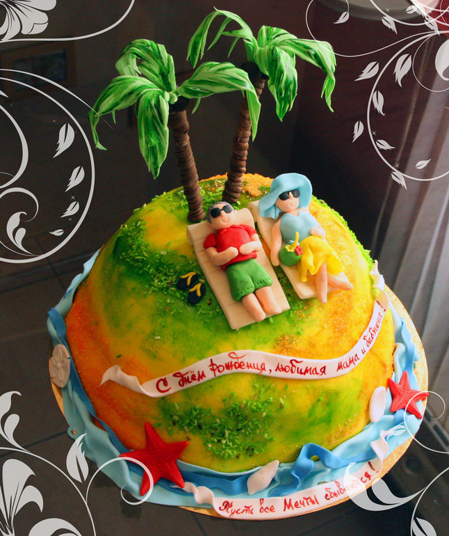 Торт "Отпуск" для мамы