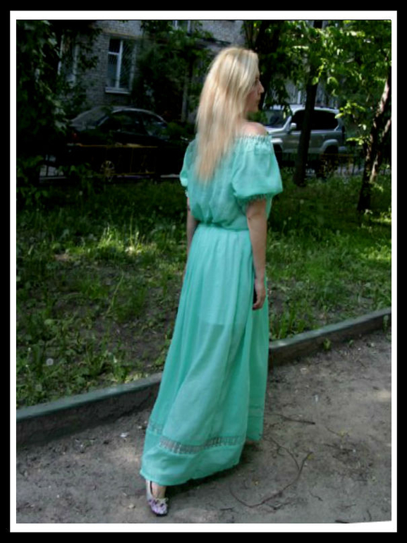 Платье "Каприз Тиффани"-ментоловое.Лето!Летнее!Легкое!
