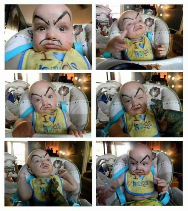 С ребенком сидел папа...