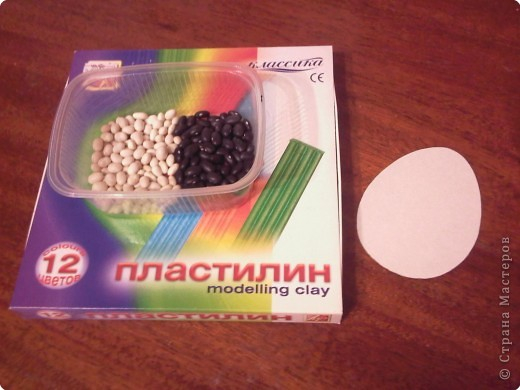Поделка к Пасхе из фасоли