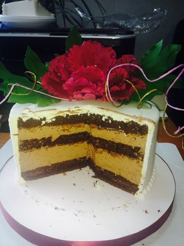 Торт с пионом+разрезик.