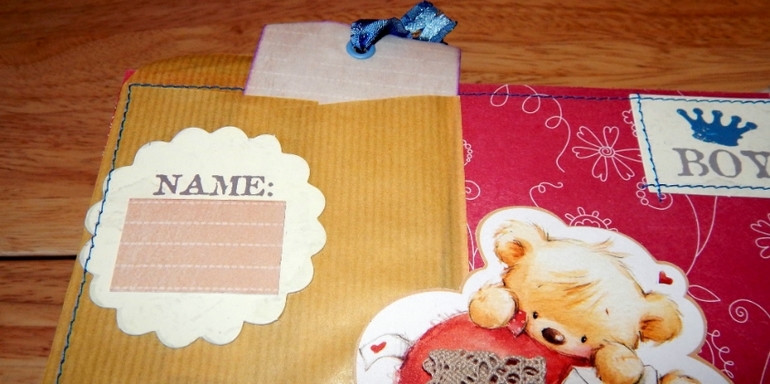 Скрап-альбом "Мой первый год" для маленького мальчика