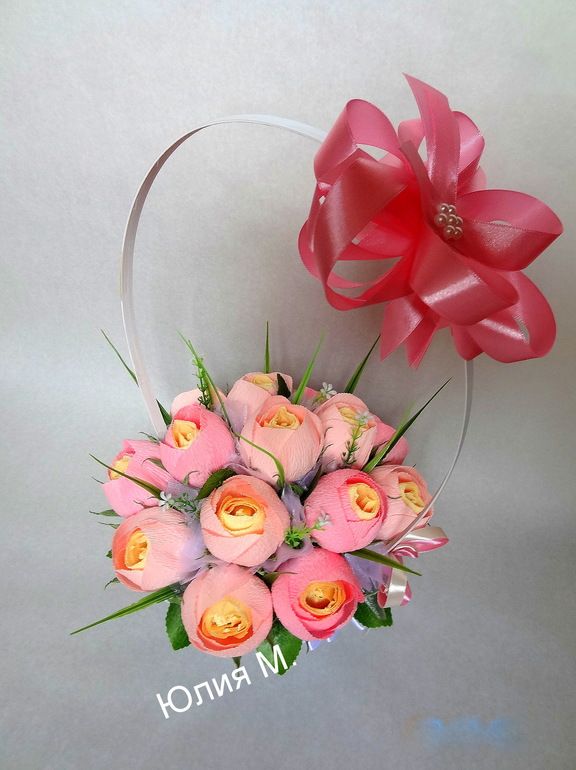 Английские розы и ручной букет.