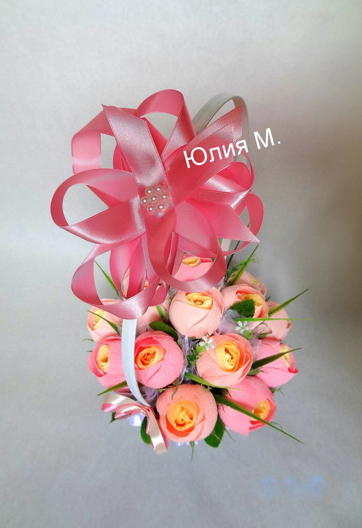 Английские розы и ручной букет.