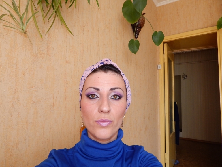 Сиреневый макияж в стиле " Арабский"