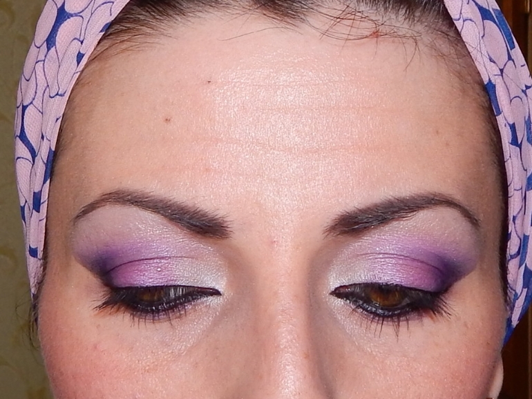 Сиреневый макияж в стиле " Арабский"
