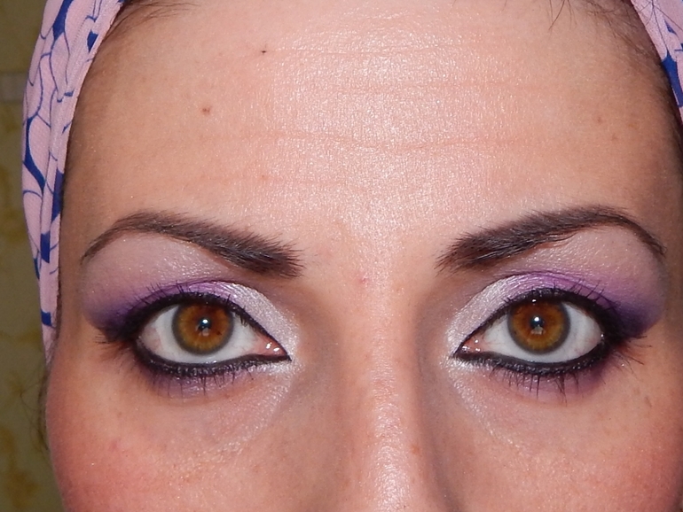 Сиреневый макияж в стиле " Арабский"