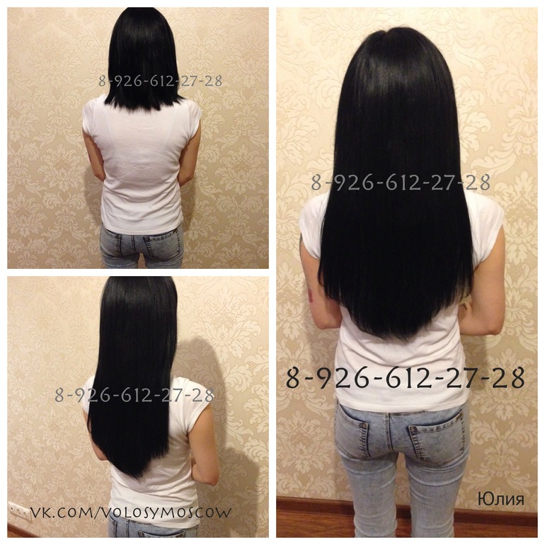 Моя работа по наращиванию волос в Москве