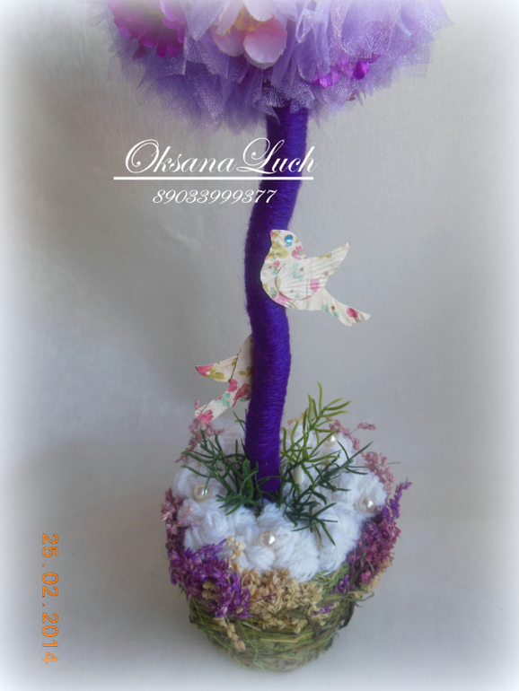 Топиарий "Песнь жаворонков" с колокольчиками. Высота 38см.