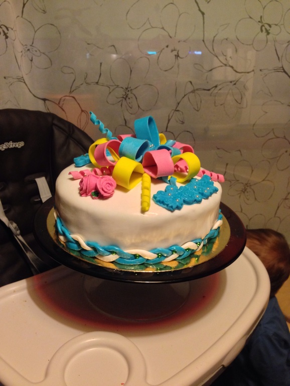 Вот такой тортик получился доя мамы :-)
