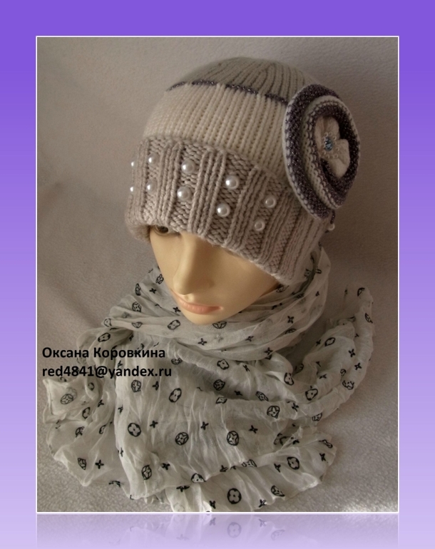 шапочка для мамы )вторая на заказ)