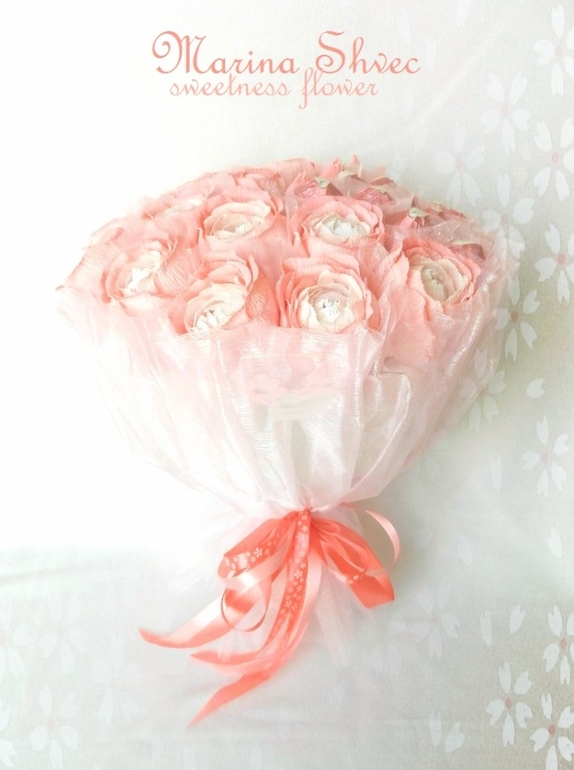 Букетик из конфет "Ванильное небо"