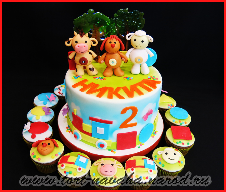 Торт "Тинни лав" плюс капкейки