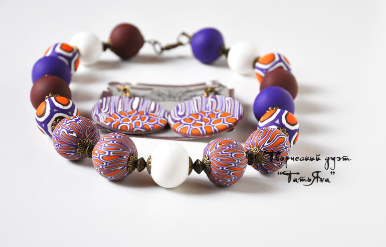 Бусы и серьги "Немо" и Тигровые бусы