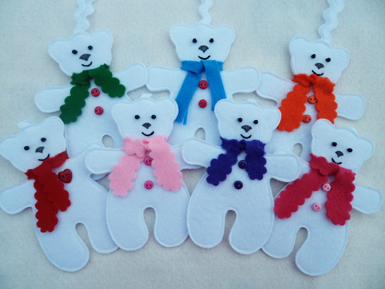 Мишки на севере .Елочные игрушки № 4.