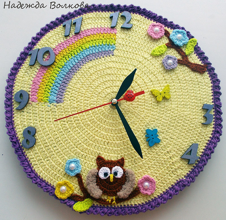 Часы настенные Весенняя сова)
