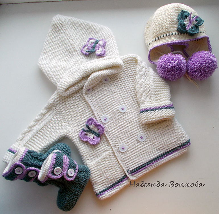 Жакет Дюффел, вариация для девочки