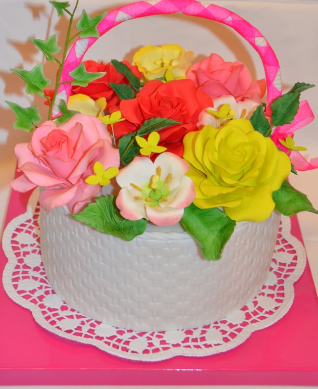 Корзина с розами