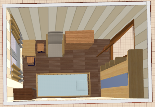 Вариант расстановки мебели в детской, требуются советы.