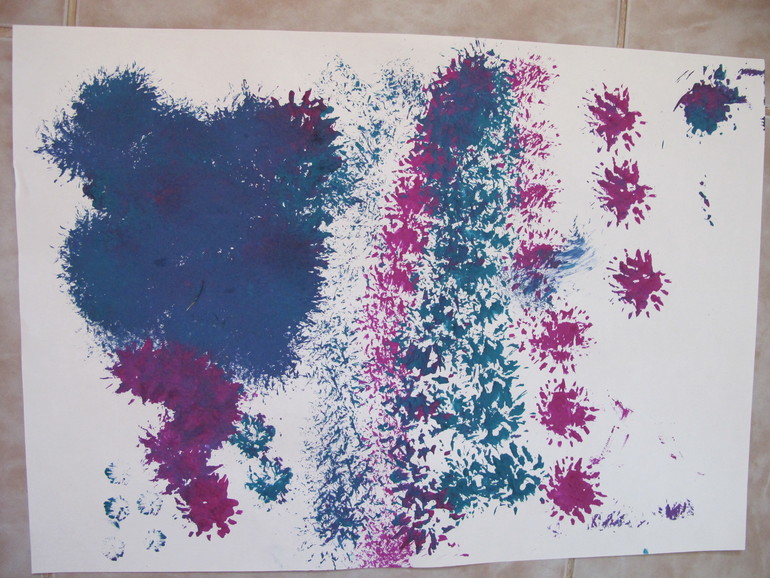 Летнее рисование подручными материалами