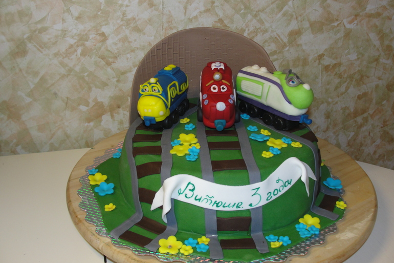 тортики детские с паровозиками