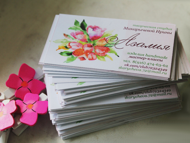 Фирменный стиль для рукодельниц, индивидуальный макет+ печать
