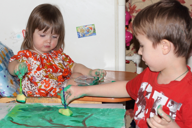 Художка он-лайн. Рисование штампами