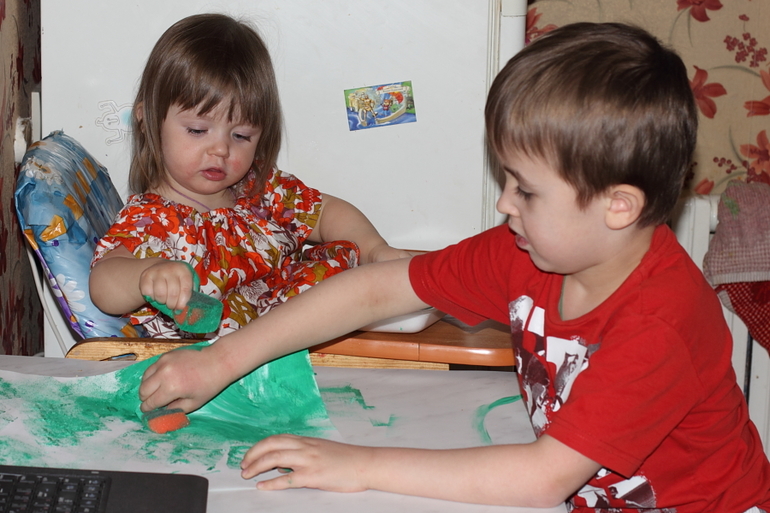 Художка он-лайн. Рисование штампами