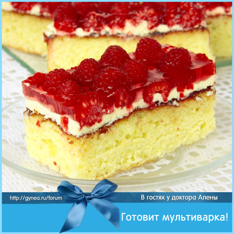 Ванильный бисквит на кипятке мультиварка